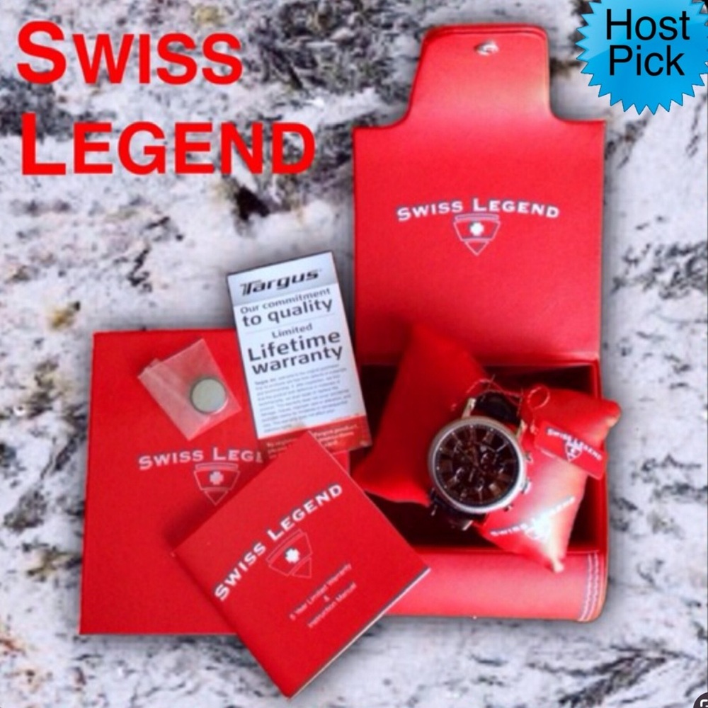 Swiss Legend Watch Black Gen. Ostrich Strap Unisex